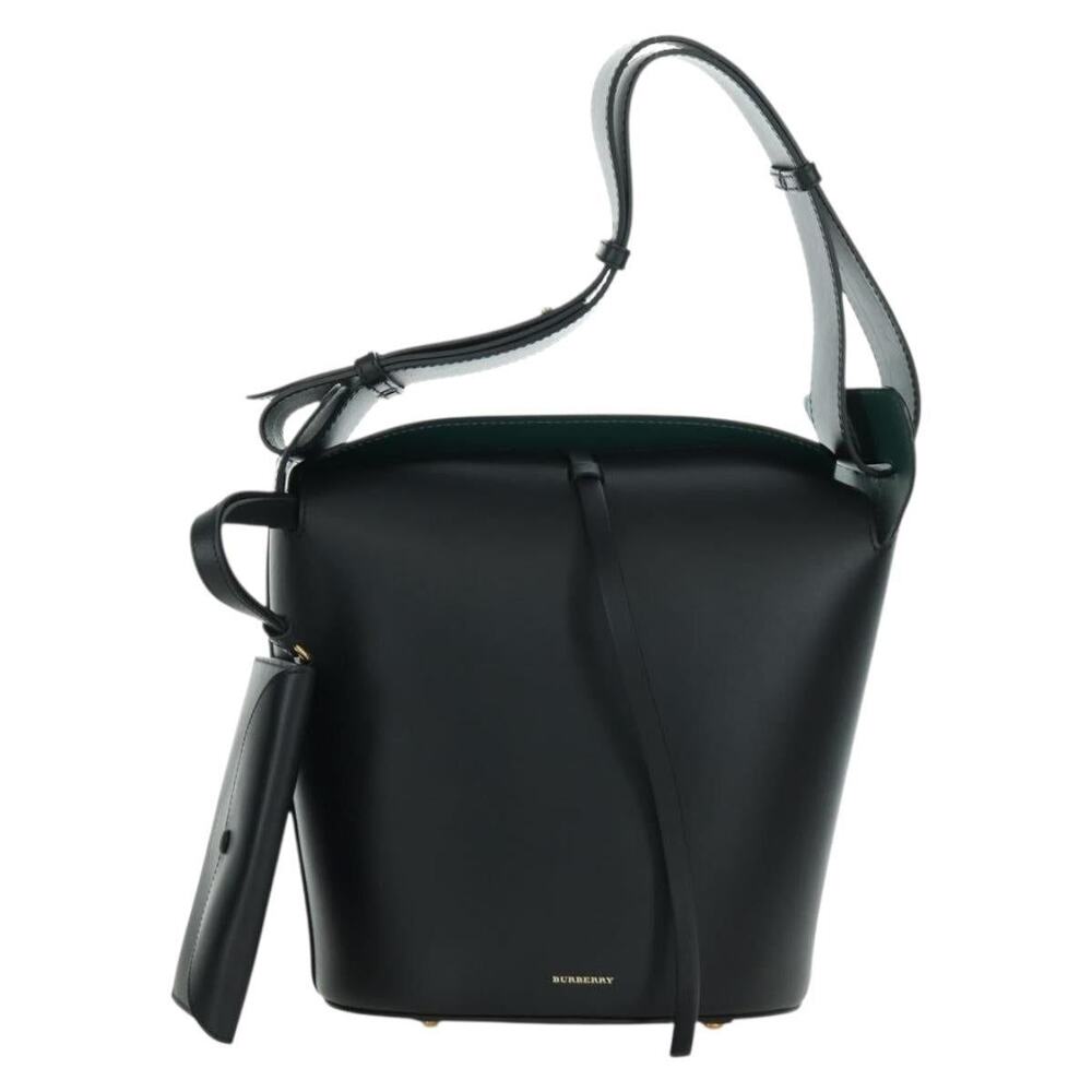Burberry Leather Bucket Shoulder Bag Black